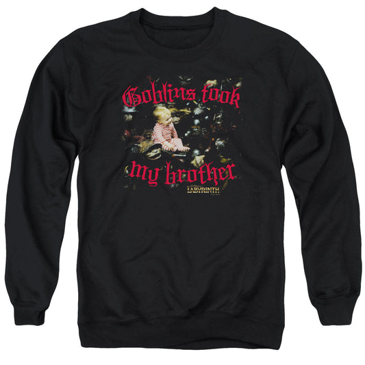 Labyrinth Goblins Took My Brother Mens Crewneck Sweatshirt Black
