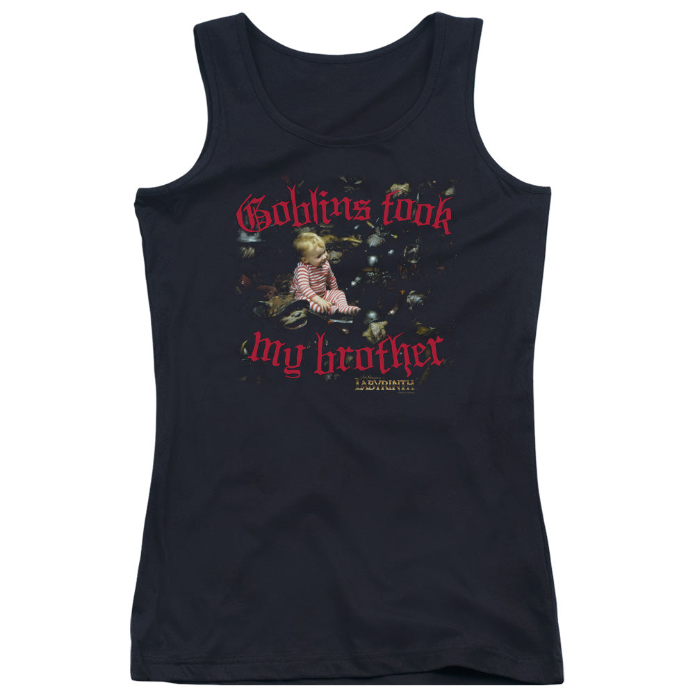 Labyrinth Goblins Took My Brother Womens Tank Top Shirt Black