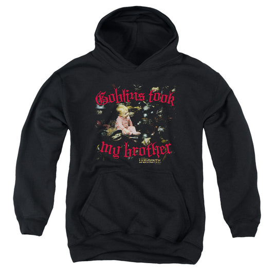 Labyrinth Goblins Took My Brother Kids Youth Hoodie Black