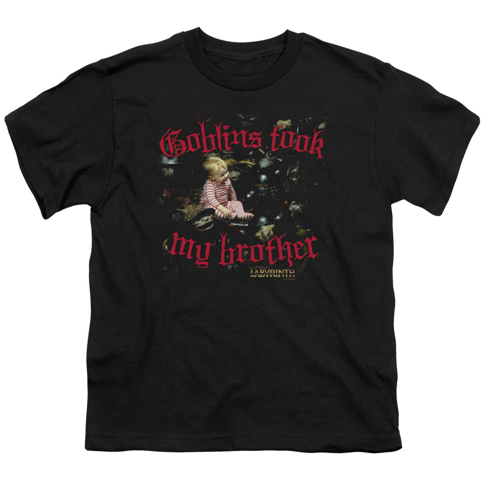 Labyrinth Goblins Took My Brother Kids Youth T Shirt Black