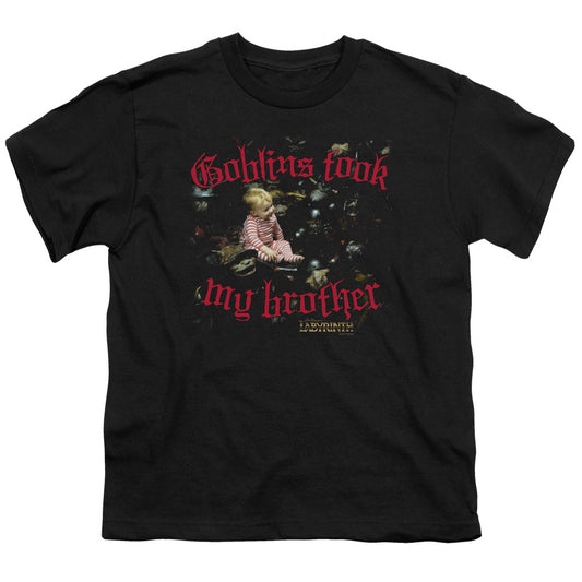 Labyrinth Goblins Took My Brother Kids Youth T Shirt Black