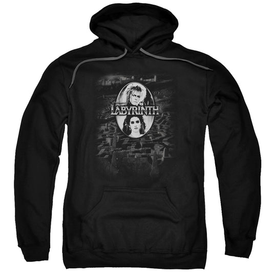 Labyrinth Maze Mens Hoodie Black