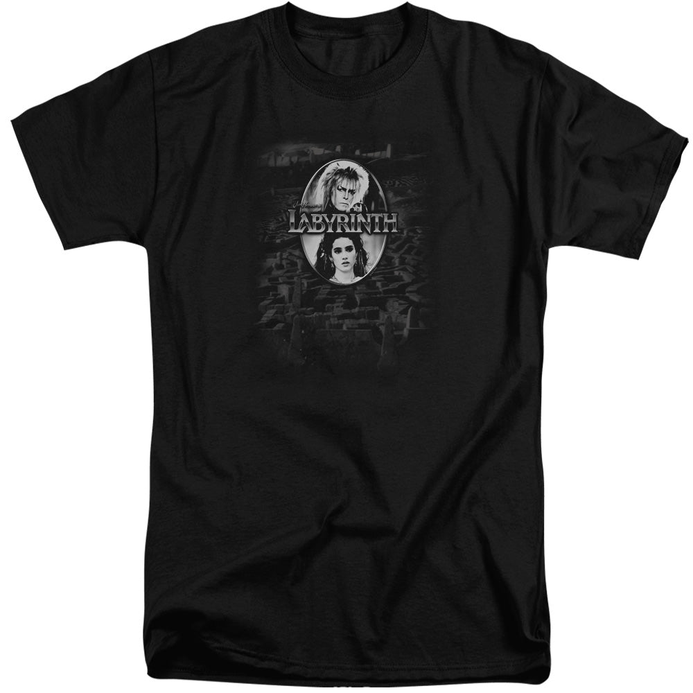 Labyrinth Maze Mens Tall T Shirt Black
