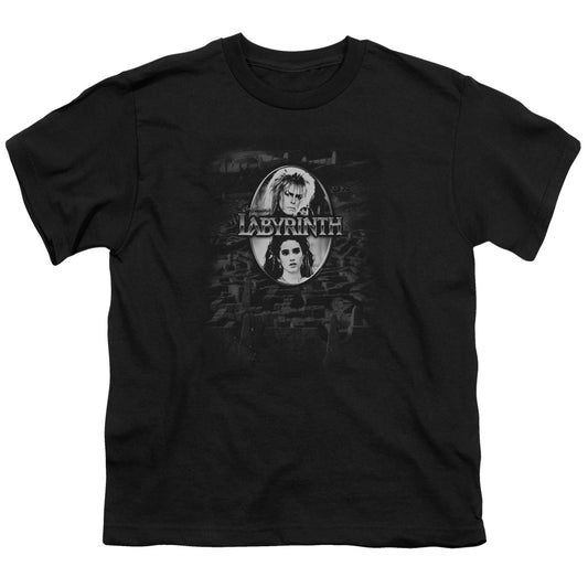 Labyrinth Maze Kids Youth T Shirt Black