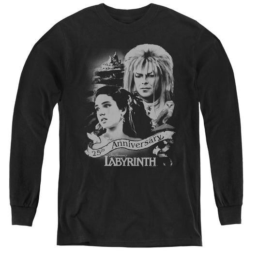 Labyrinth Anniversary Long Sleeve Kids Youth T Shirt Black