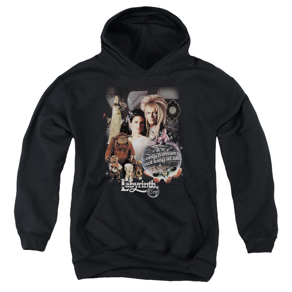 Labyrinth 25 Years of Magic Kids Youth Hoodie Black