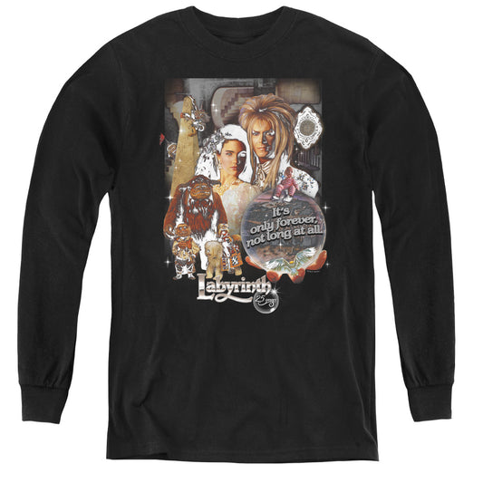 Labyrinth 25 Years of Magic Long Sleeve Kids Youth T Shirt Black