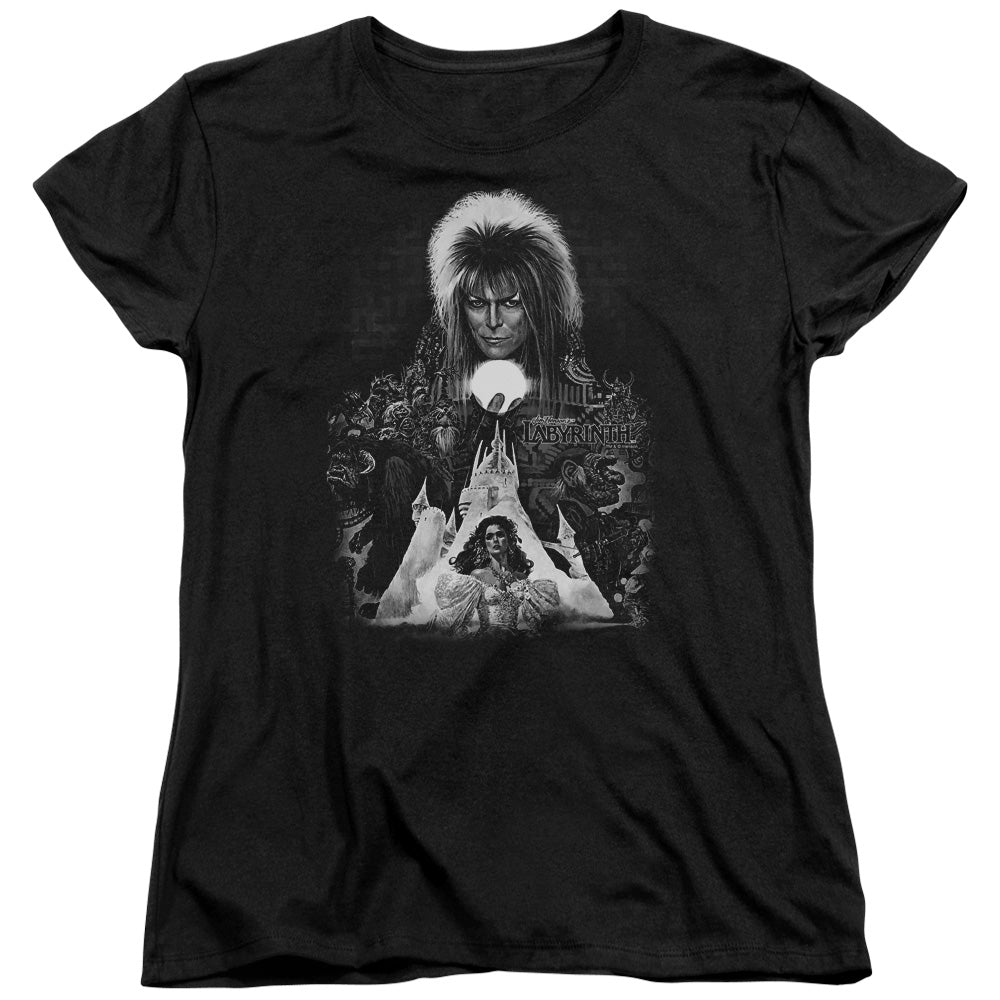 Labyrinth Castle Womens T Shirt Black