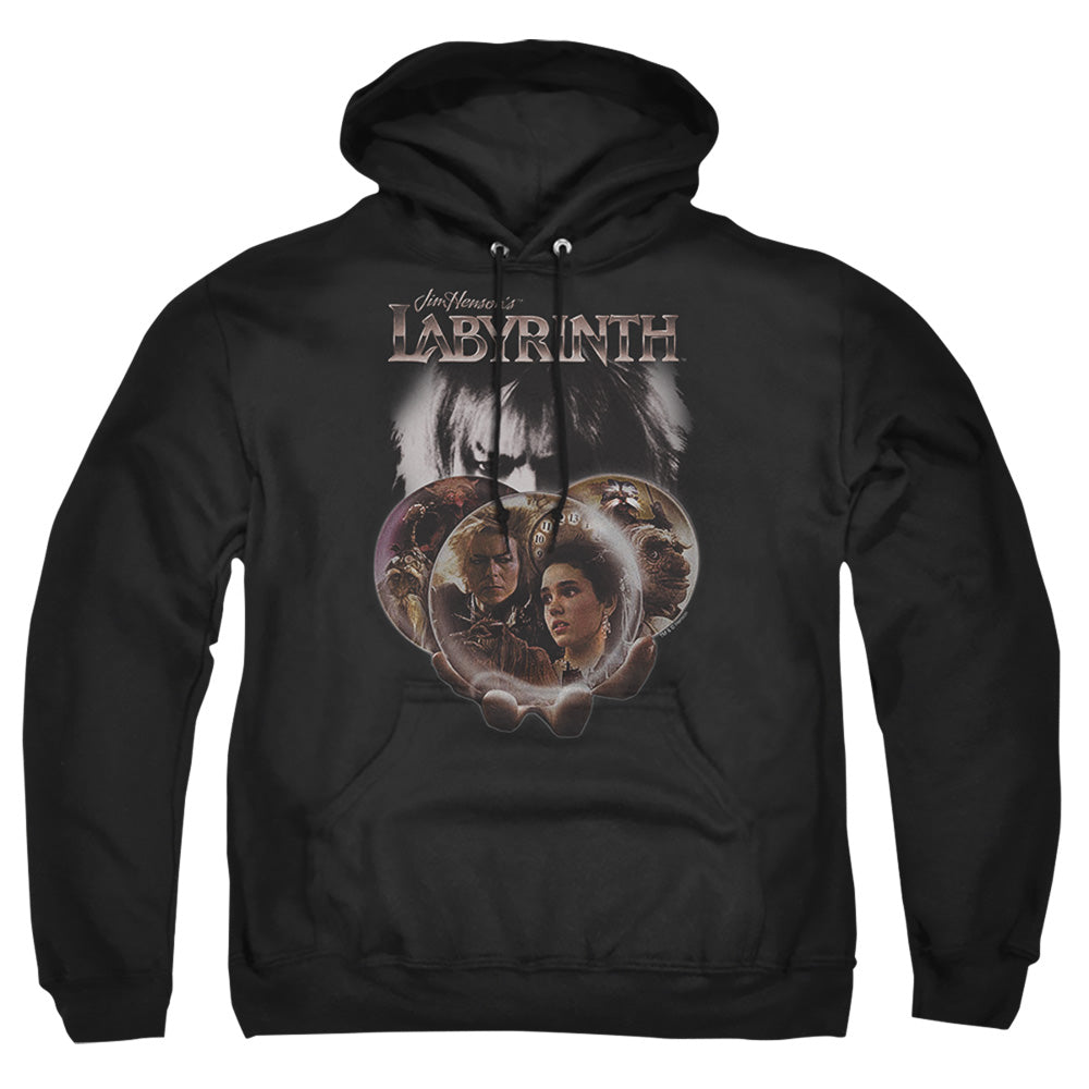 Labyrinth Globes Mens Hoodie Black Officially Licensed