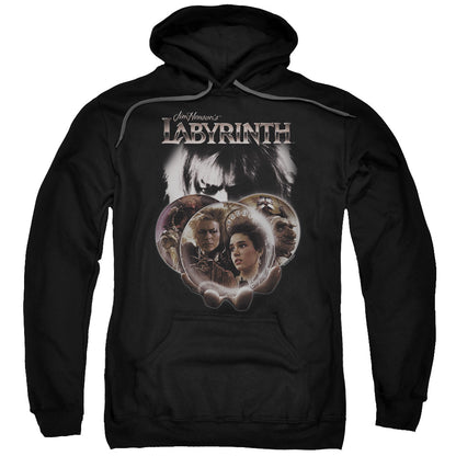 Labyrinth Globes Mens Hoodie Black
