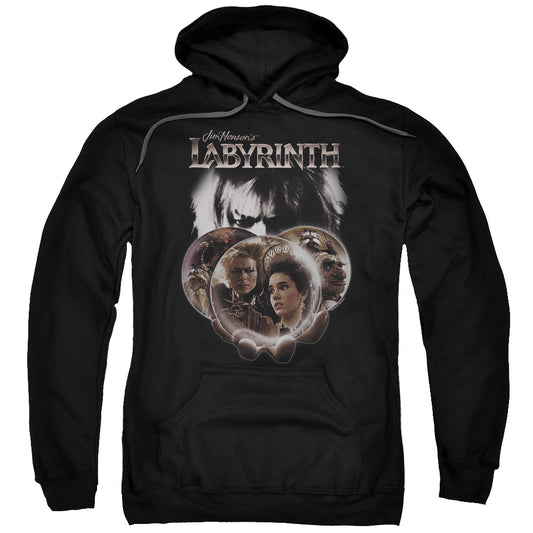 Labyrinth Globes Mens Hoodie Black