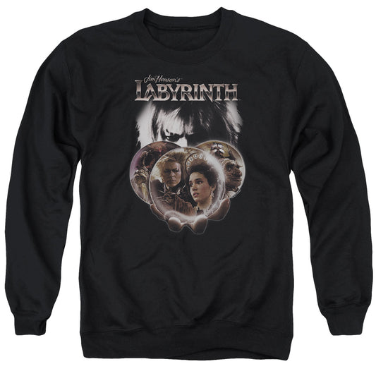 Labyrinth Globes Mens Crewneck Sweatshirt Black