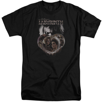 Labyrinth Globes Mens Tall T Shirt Black