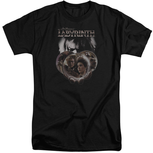 Labyrinth Globes Mens Tall T Shirt Black