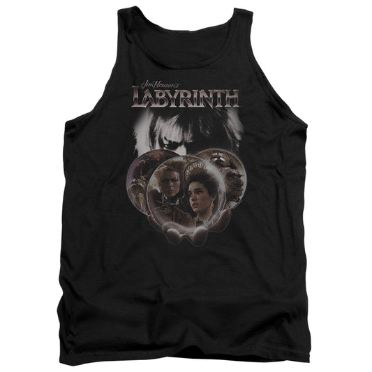 Labyrinth Globes Mens Tank Top Shirt Black