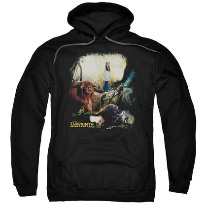 Labyrinth Sarah & Ludo Mens Hoodie Black