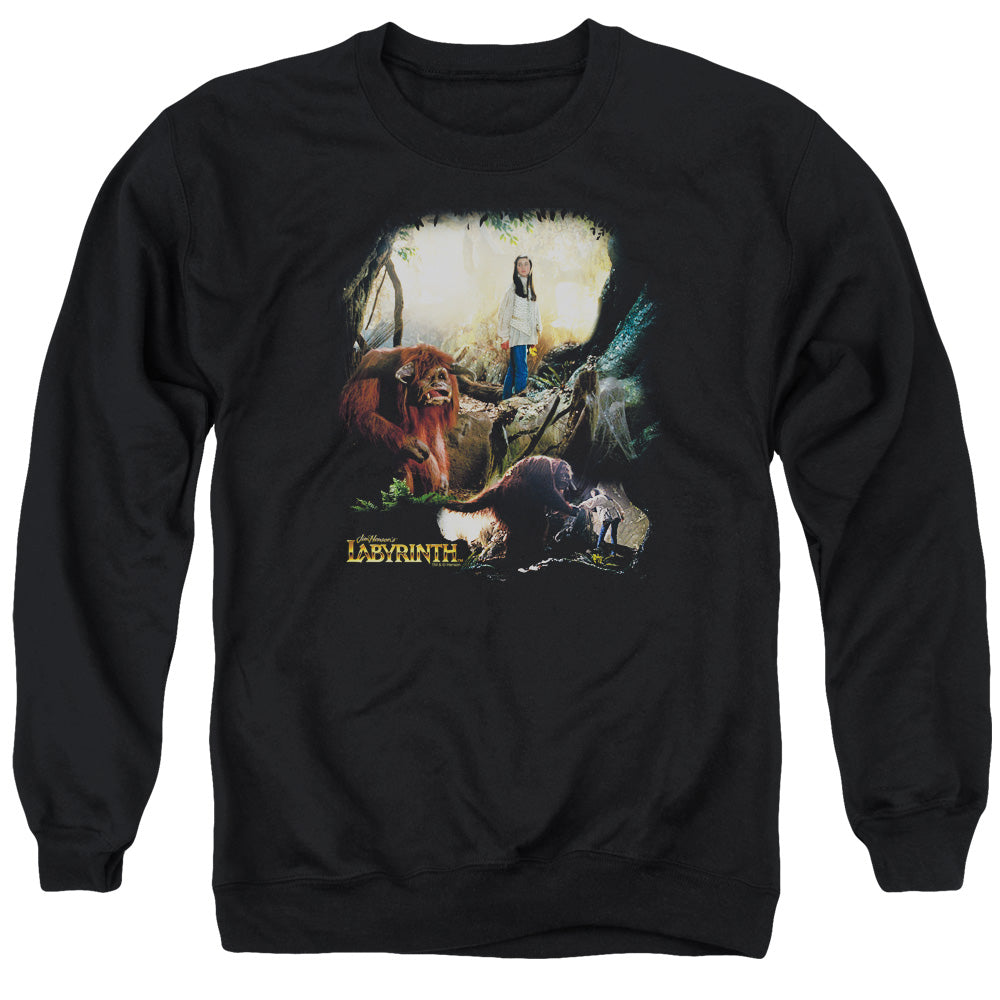 Labyrinth Sarah & Ludo Mens Crewneck Sweatshirt Black