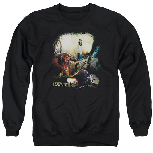 Labyrinth Sarah & Ludo Mens Crewneck Sweatshirt Black