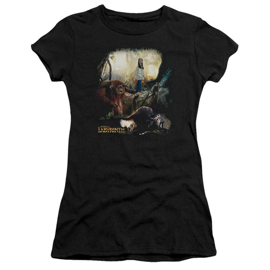 Labyrinth Sarah & Ludo Junior Sheer Cap Sleeve Womens T Shirt Black