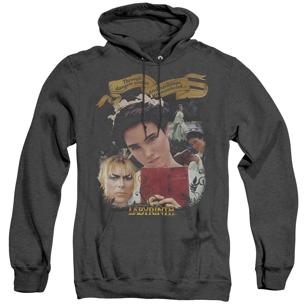 Labyrinth Dangers Untold Heather Mens Hoodie Black