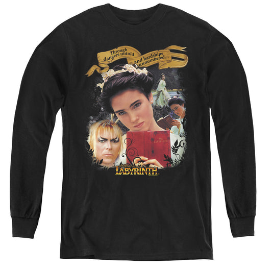 Labyrinth Dangers Untold Long Sleeve Kids Youth T Shirt Black
