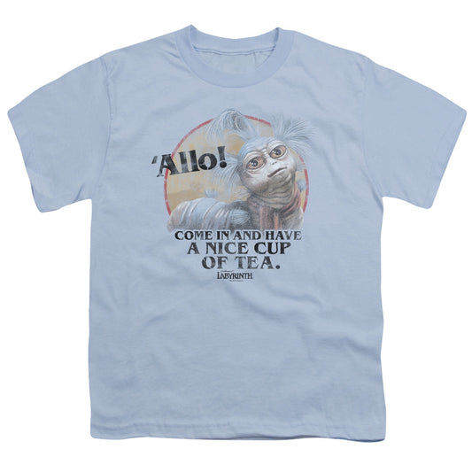 Labyrinth Tea Kids Youth T Shirt Light Blue