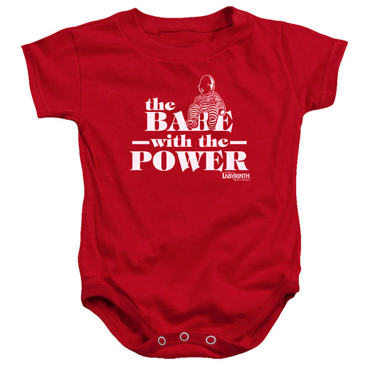 Labyrinth the Babe With the Power Infant Baby Snapsuit Red