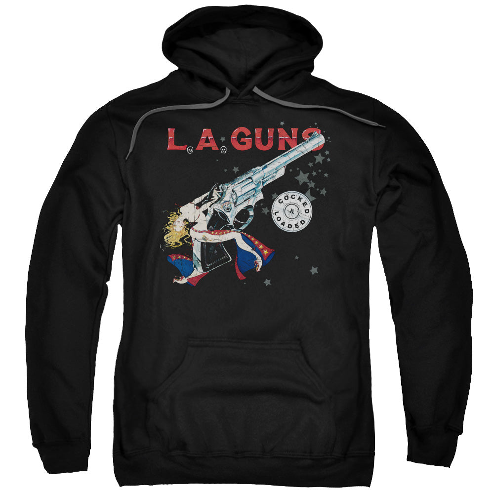 L.A. Guns Cocked And Loaded Mens Hoodie Black