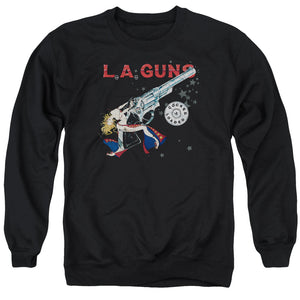 L.A. Guns Cocked And Loaded Mens Crewneck Sweatshirt Black