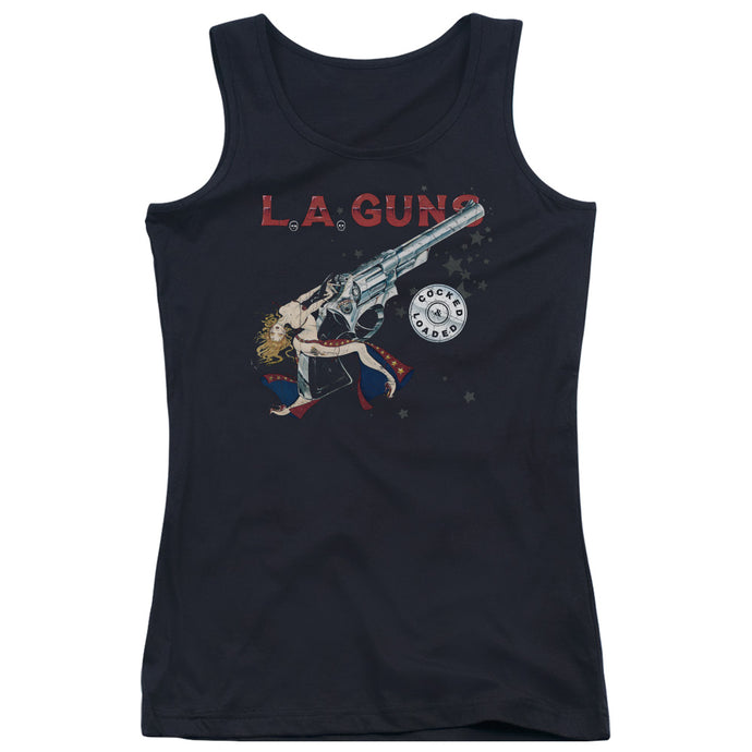L.A. Guns Cocked And Loaded Womens Tank Top Shirt Black