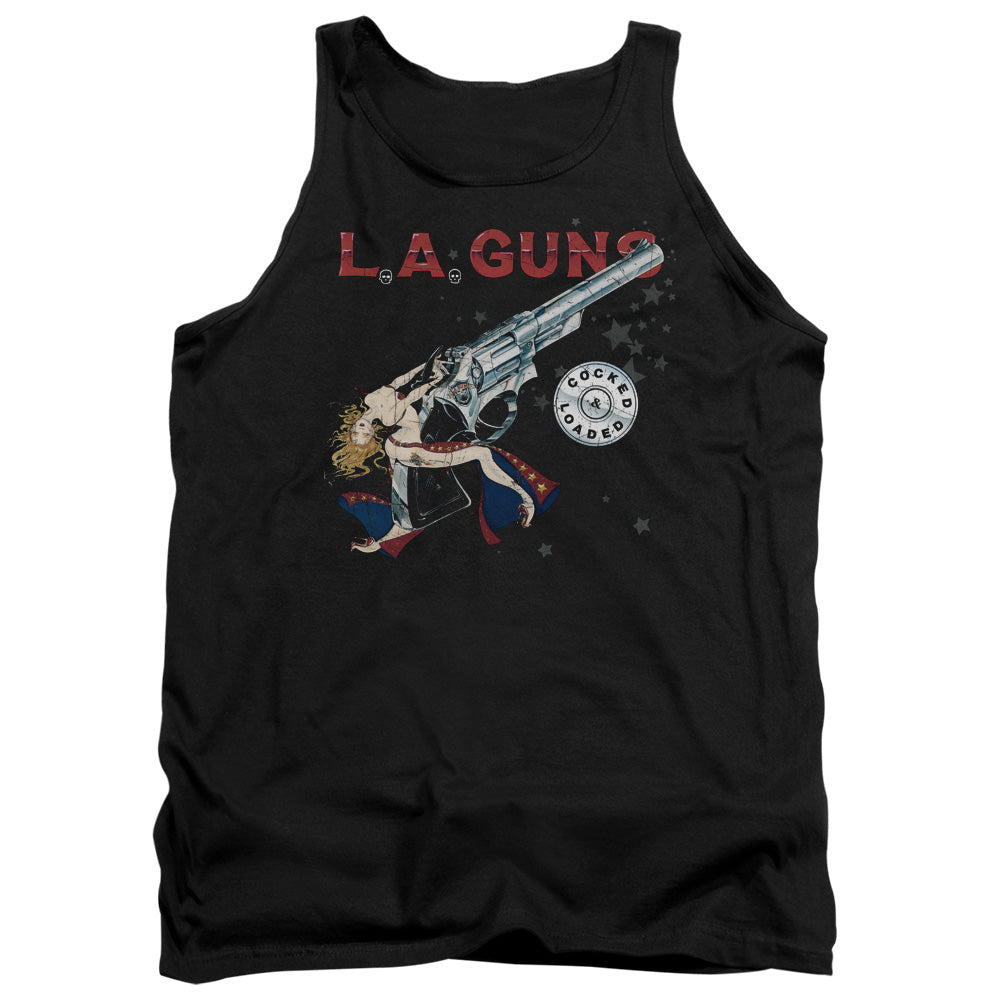 L.A. Guns Cocked And Loaded Mens Tank Top Shirt Black