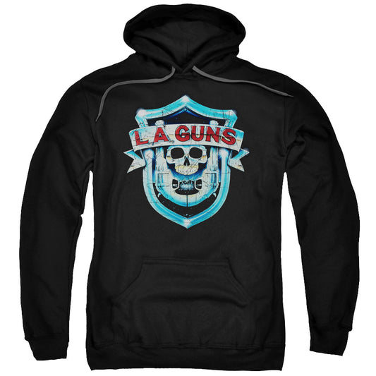 L.A. Guns Shield Mens Hoodie Black