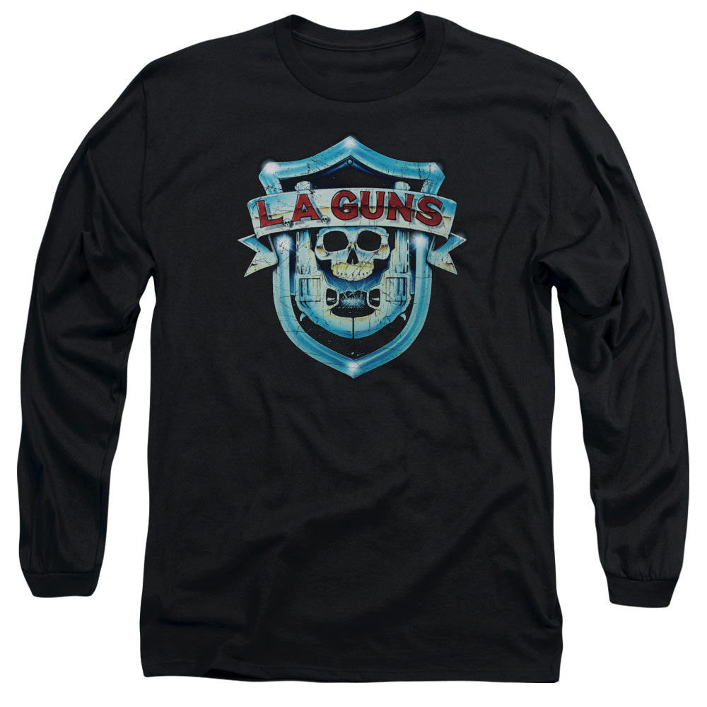 L.A. Guns Shield Mens Long Sleeve Shirt Black