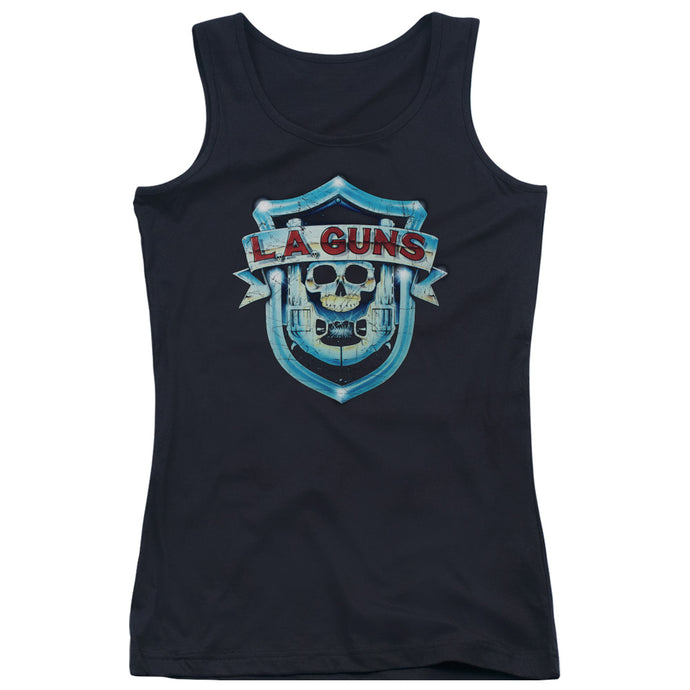 L.A. Guns Shield Womens Tank Top Shirt Black