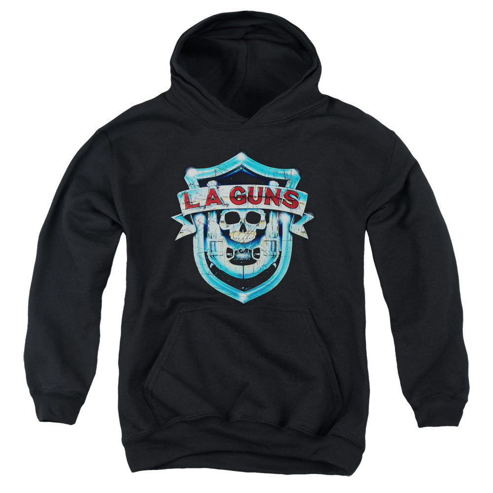 L.A. Guns Shield Kids Youth Hoodie Black