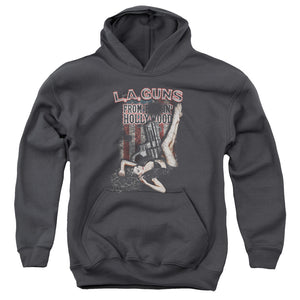 L.A. Guns From Hollywood Kids Youth Hoodie Charcoal