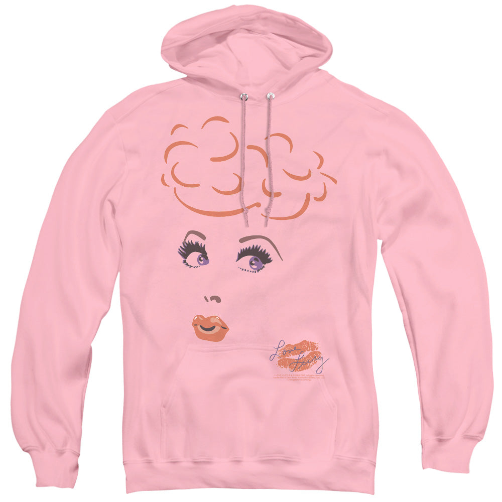 I Love Lucy Eyelashes Mens Hoodie Pink
