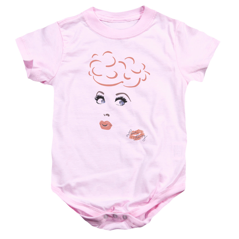 I Love Lucy Eyelashes Infant Baby Snapsuit Pink