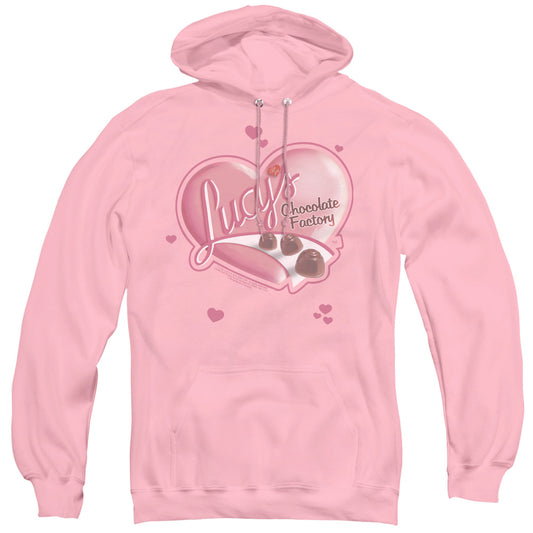 I Love Lucy Chocolate Udges Mens Hoodie Pink