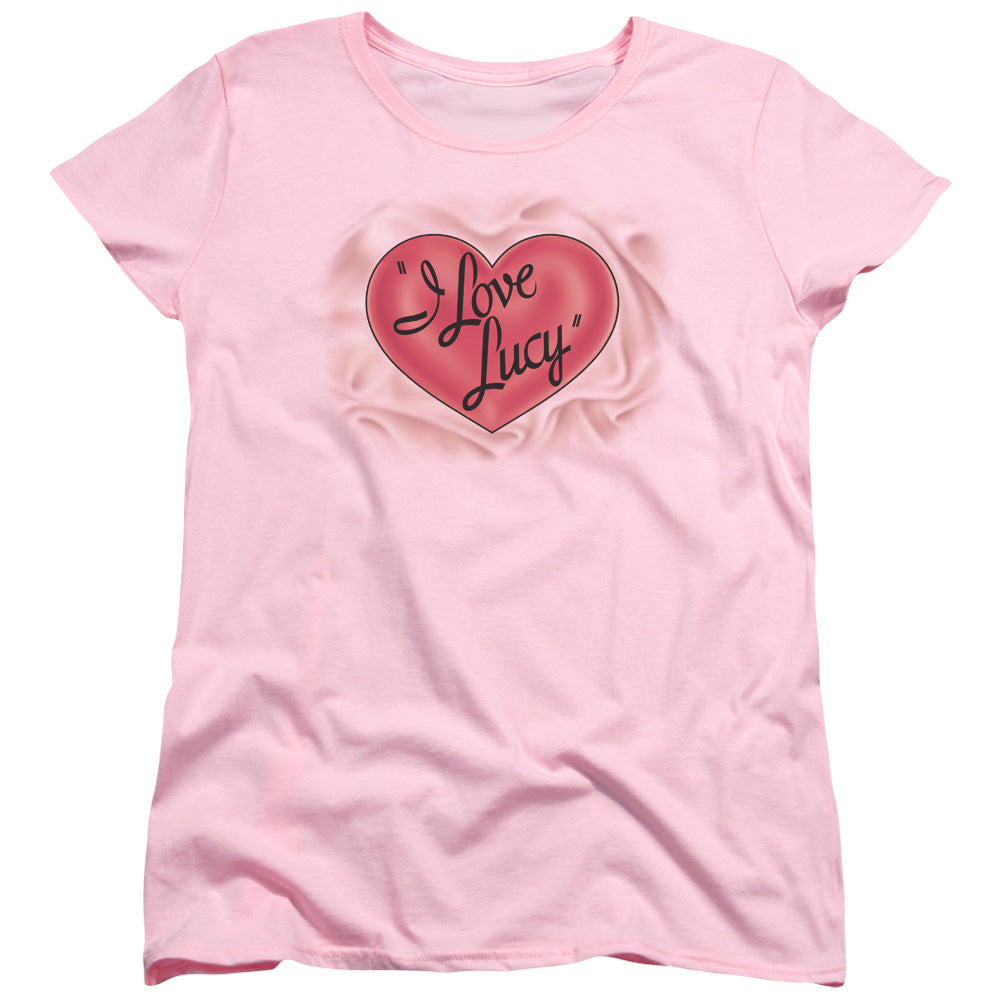 I Love Lucy Classic Logo Womens T Shirt Pink