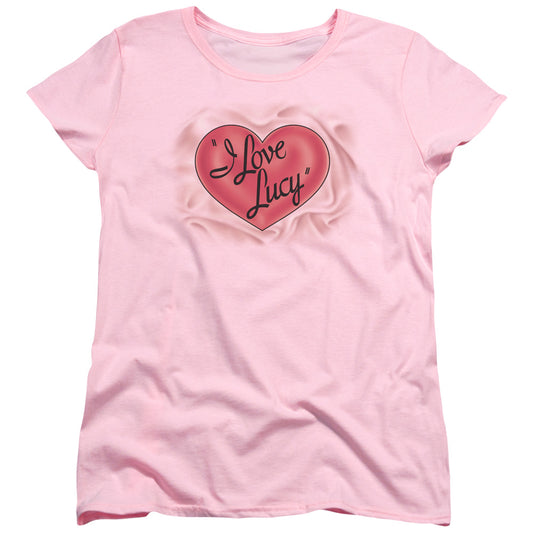 I Love Lucy Classic Logo Womens T Shirt Pink