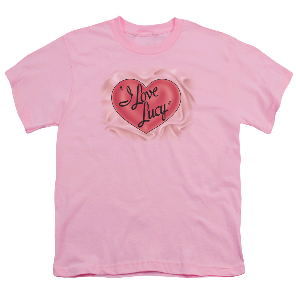 I Love Lucy Classic Logo Kids Youth T Shirt Pink