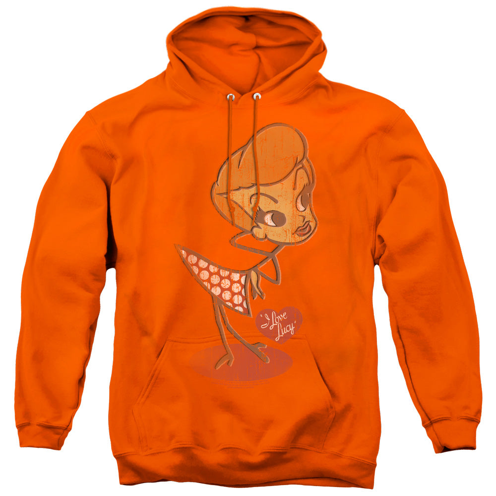 I Love Lucy Vintage Doll Mens Hoodie Orange