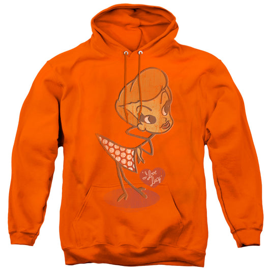 I Love Lucy Vintage Doll Mens Hoodie Orange