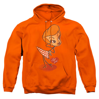 I Love Lucy Vintage Doll Mens Hoodie Orange Officially Licensed