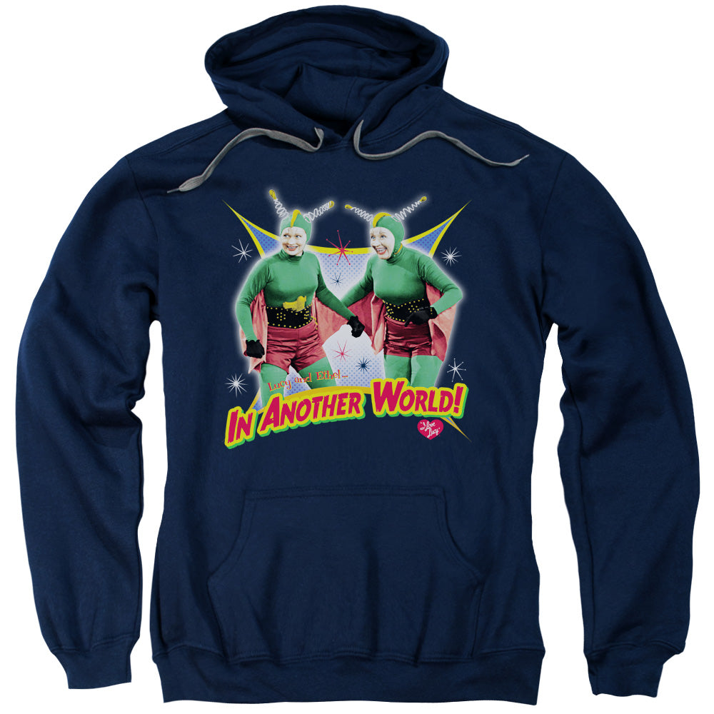 I Love Lucy in Another World Mens Hoodie Navy Blue