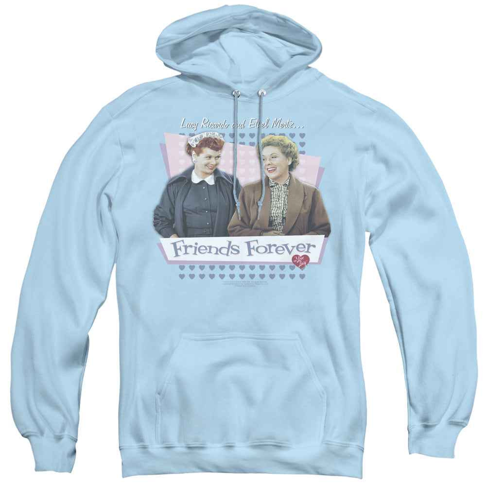 I Love Lucy Friends Forever Mens Hoodie Light Blue