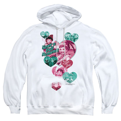 I Love Lucy Never A Dull Moment Mens Hoodie White Officially Licensed