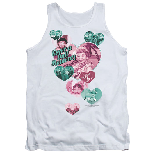 I Love Lucy Never a Dull Moment Mens Tank Top Shirt White