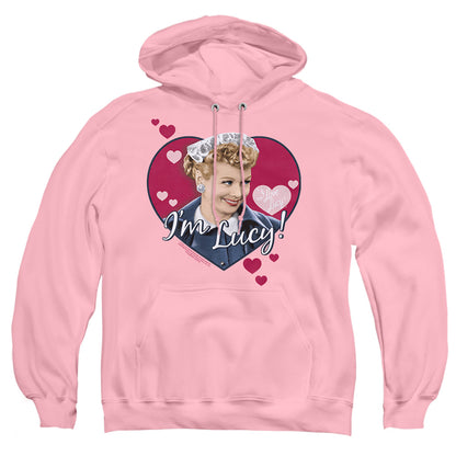 I Love Lucy Im Lucy Mens Hoodie Pink Officially Licensed